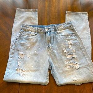 No brand womens size X-Large jeans boyfriend cut distressed new no tag